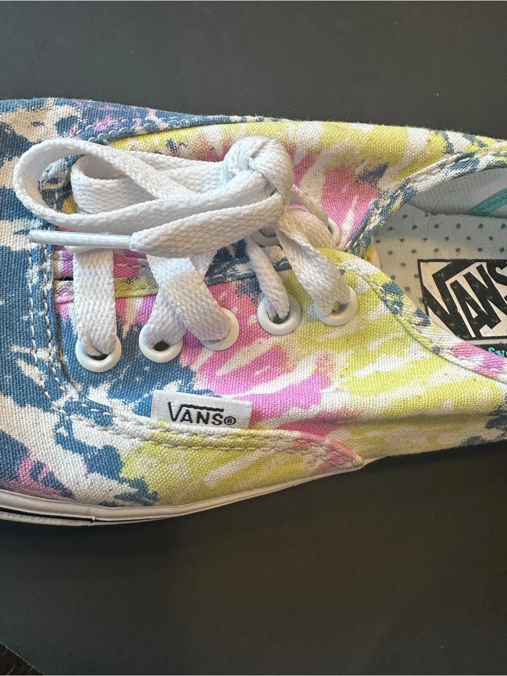 Vans Tie-Dye Canvas Sneakers in Pink, Blue & Yellow - Picture 6 of 6